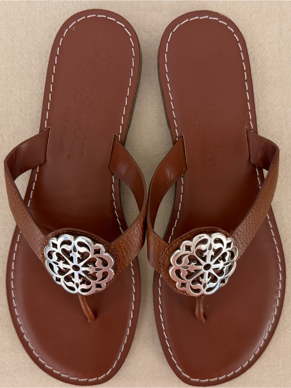 Brighton "Alice" Sandal in Natural/Tan  - Size 10